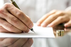 Person writing